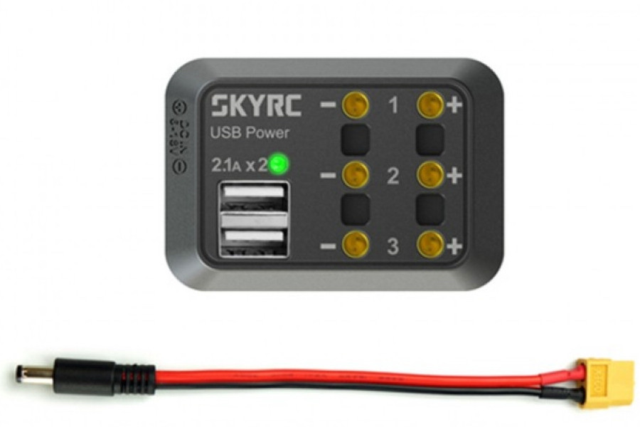 

Разветвитель питания SkyRC SK-600114-02 с USB (DC MALE)