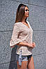 Женская натуральная легкая блуза из прошвы с цветочной вышивкой (Николь mm)​, фото 2