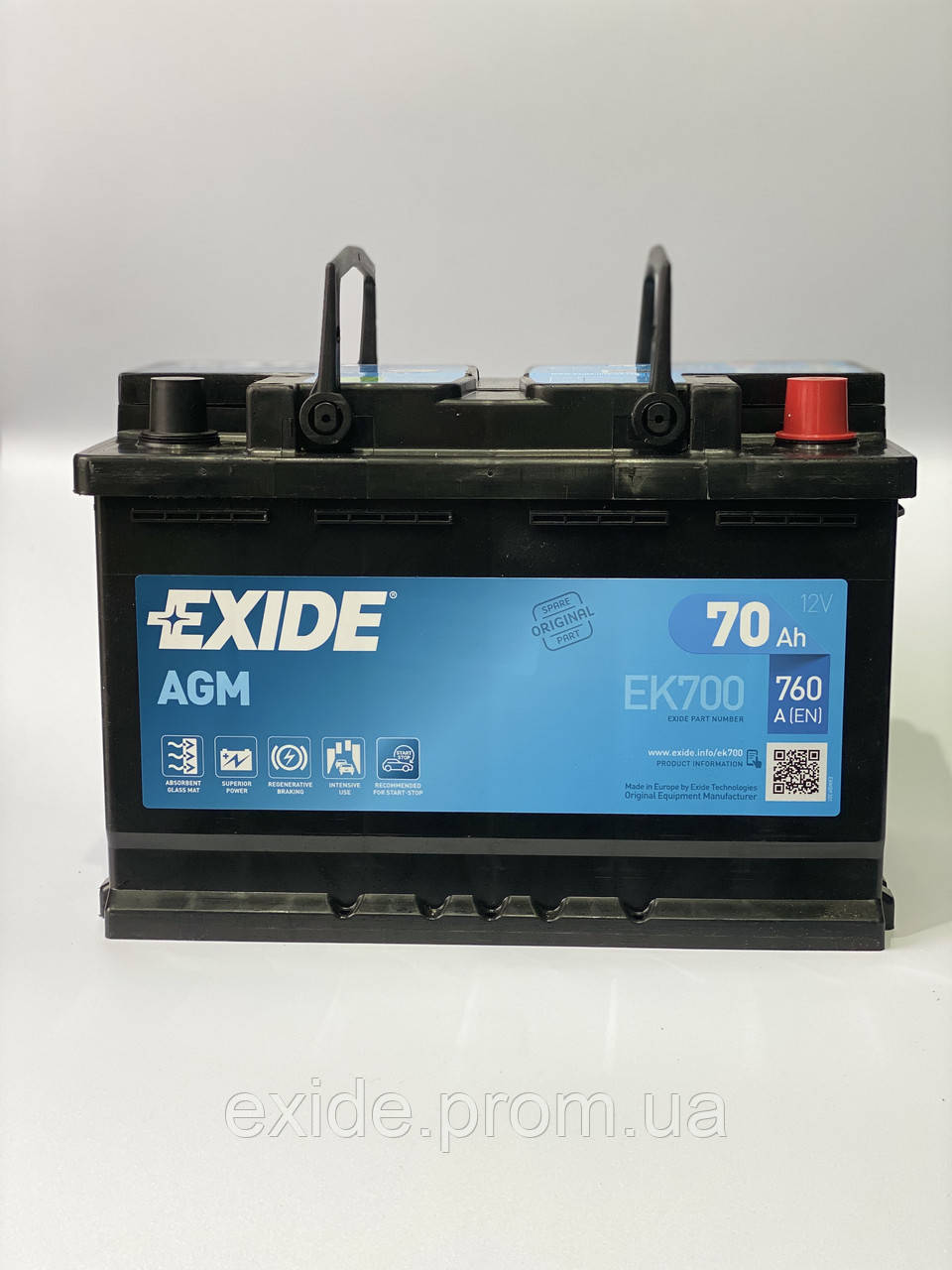 

Автомобильный аккумулятор Exide 70Ah Start-Stop AGM EK700