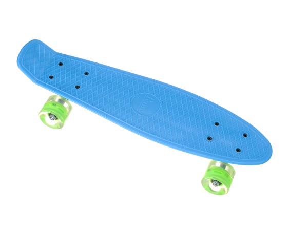 

Пенни борд Penny Board 23 со светящимися колесами | Голубой