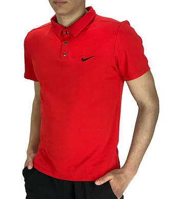 Футболка-Поло чоловіча (у стилі) Polo Nike червона, фото 2