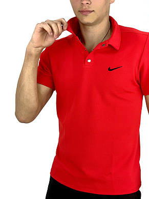 Футболка-Поло чоловіча (у стилі) Polo Nike червона, фото 2