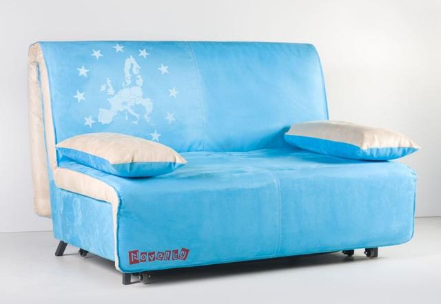 Диван кровать Novelty 02 голубой принт Europa
