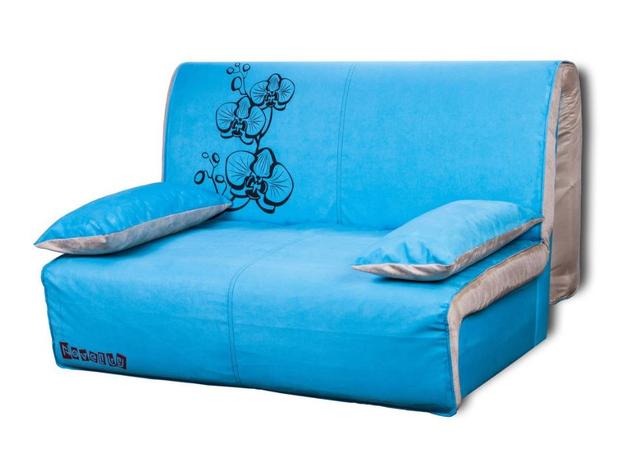 Диван кровать Novelty 02 голубой принт Orchidea