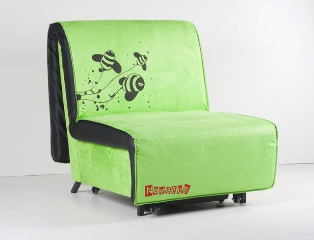 Кресло кровать Novelty 02 зеленый принт Bee