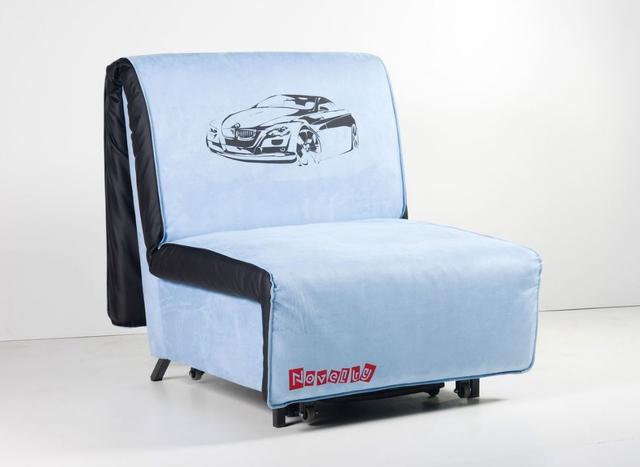 Кресло кровать Novelty 03 голубой принт Cars