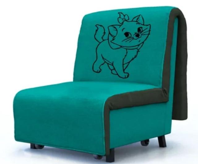 Кресло кровать Novelty 03 зеленый принт Marie