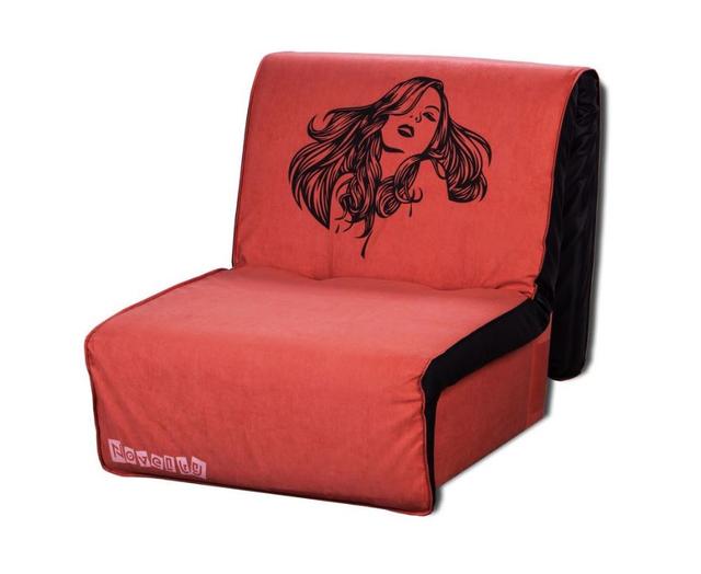 Кресло кровать Novelty 03 красный принт Miracle