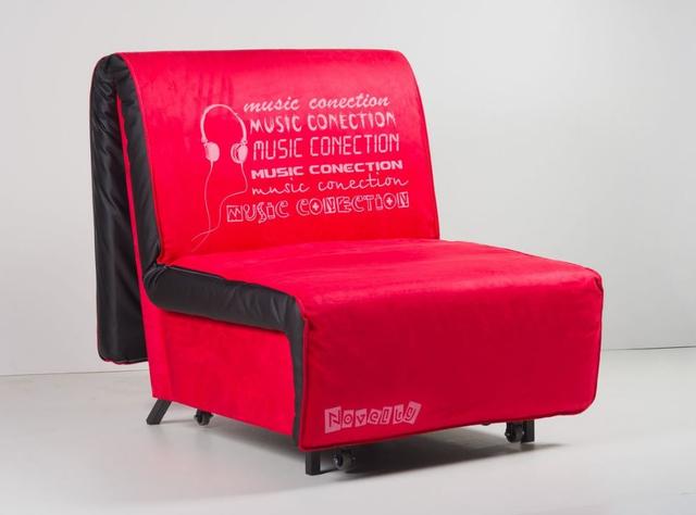 Кресло кровать Novelty 03 красный принт Music