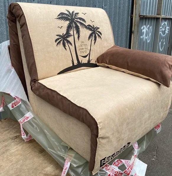 Кресло кровать Elegant 03 бежевый принт Palm (2)