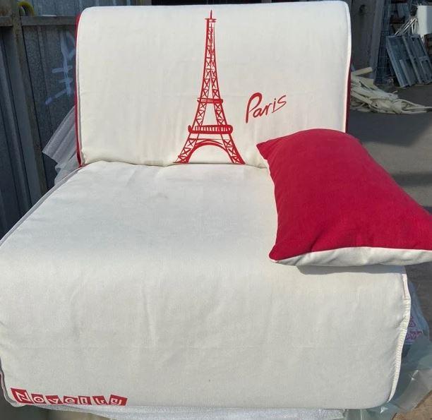 Кресло кровать Elegant 03 белый принт Paris (2)