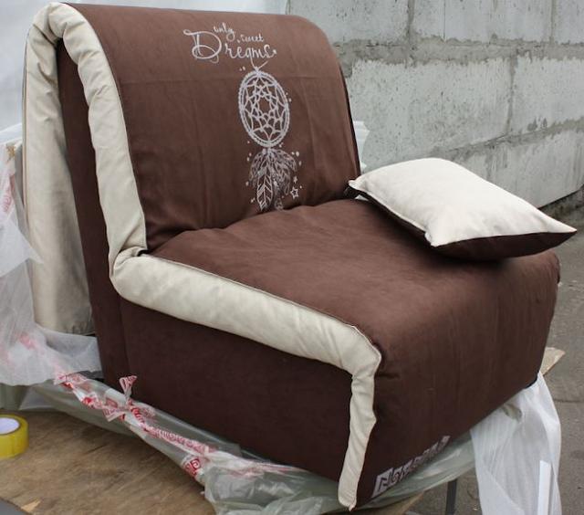 Кресло кровать Elegant 03 коричневый принт Dreem (2)