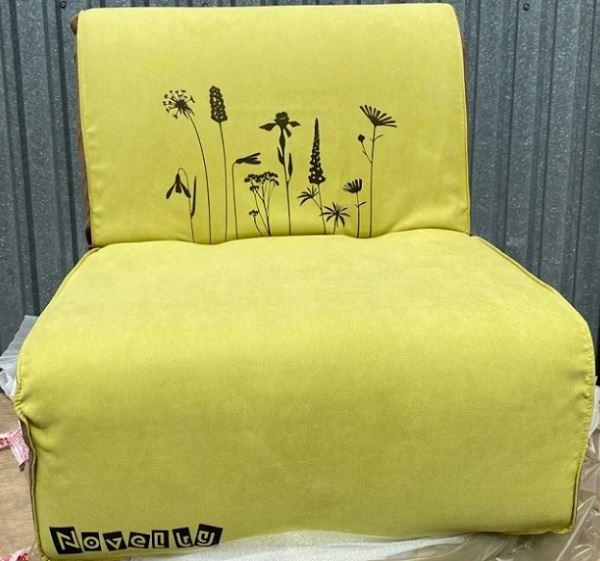 Кресло кровать Elegant 03 зеленый принт Wildflower