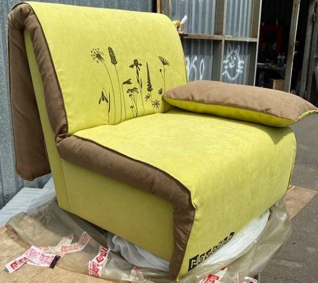 Кресло кровать Elegant 03 зеленый принт Wildflower