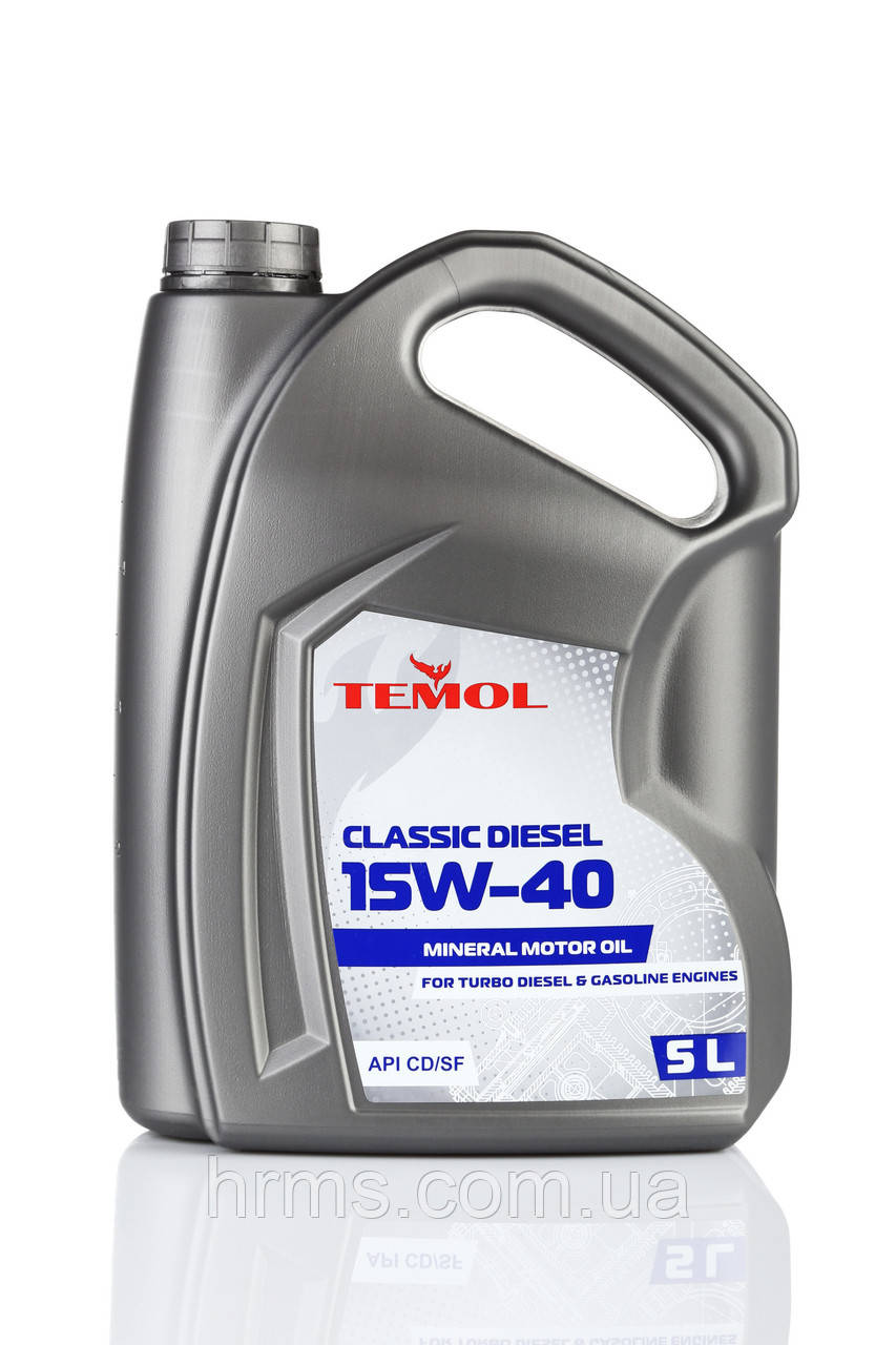 

Масло дизельное 15W-40 TEMOL CLASSIC DIESEL 15W-40 канистра 5 л, масло 15в40 дизель, олива 15в40 дизель