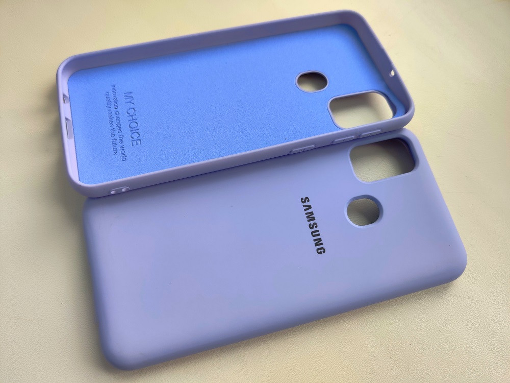 

Чехол силиконовый для Samsung Galaxy M30s Лавандовый микрофибра покрытие soft touch, Сиреневый