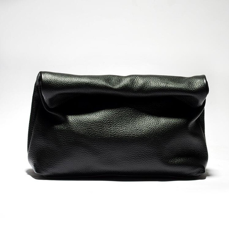 

Кожаная женская сумка из натуральной кожи. Кожаный клатч lunchbag (черный)