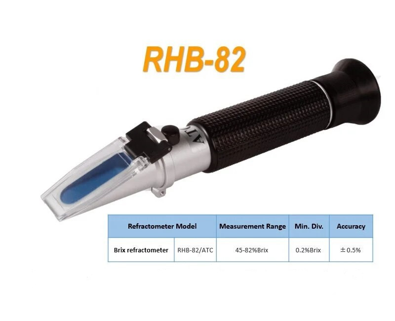 Рефрактометр RHB-82ATC для определения содержания сахарозы (45-82% Bri