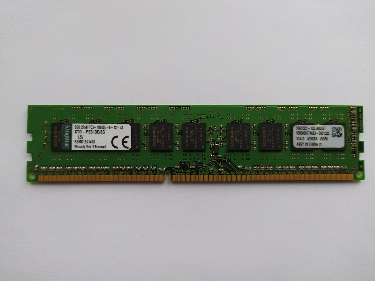 Оперативная память Kingston DDR3 8Gb 1333MHz PC3-10600E ECC (KTD-PE313Нет в наличии