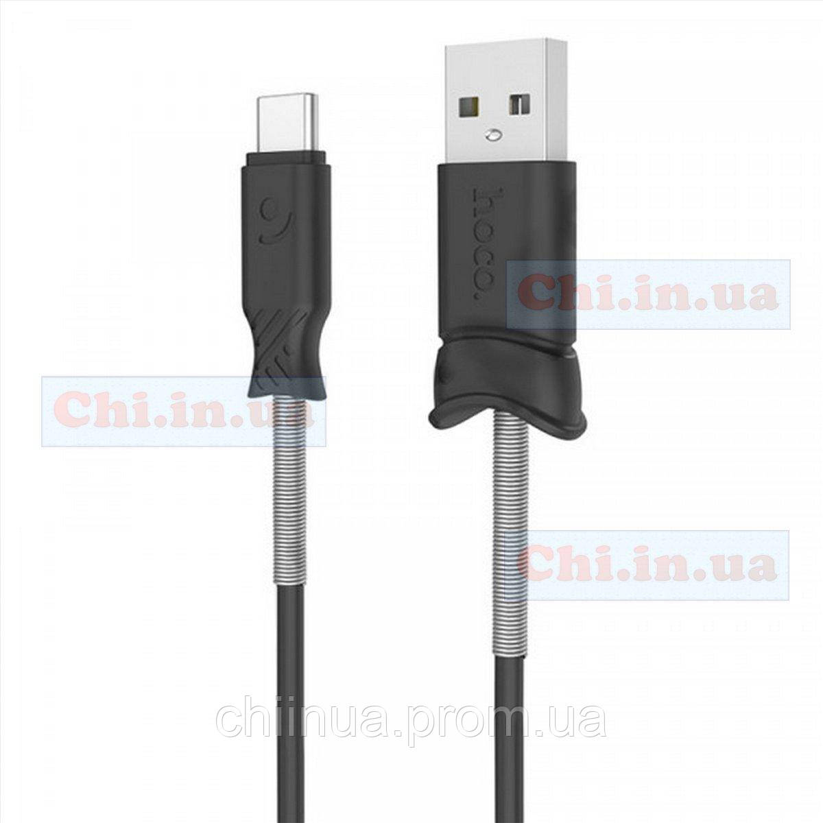 

Дата кабель зарядка USB Hoco X24 Type-C с защитной хвостовой оплеткой 2,4А 1м Черный