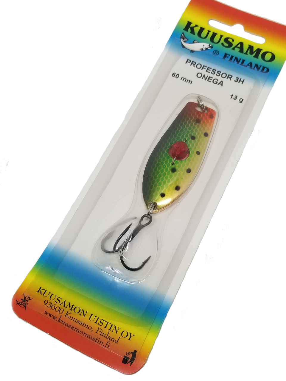 

Блесна Kuusamo Professor 3 Onega with bead 60/13 BL/Fye/GR/FR-C