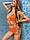Купальник Lydia роздільний з екошкіри з зав'язками помаранчевий M, фото 3