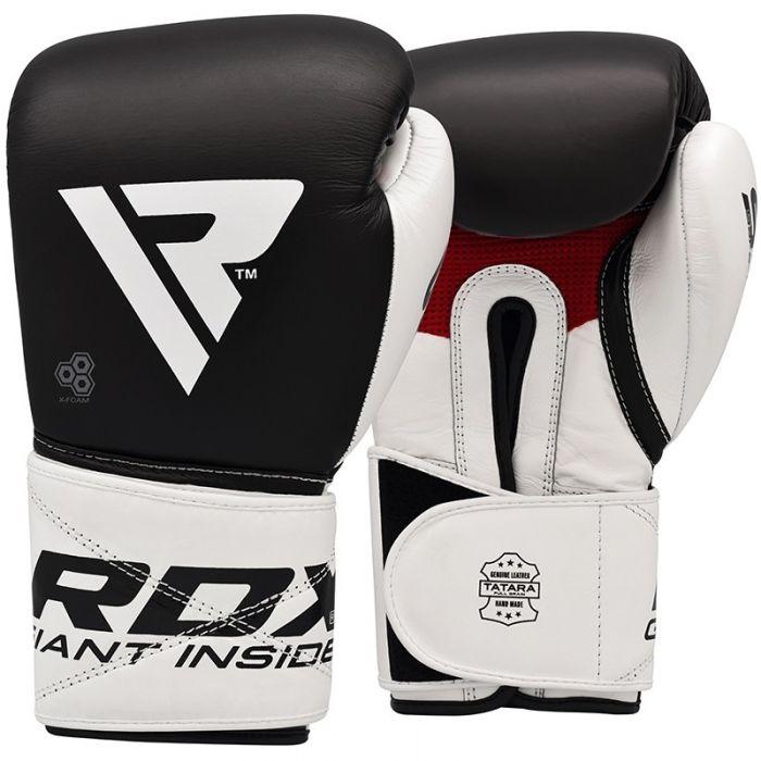 Боксерські рукавички RDX Pro Gel S5 10 oz унцій шкіра чорний