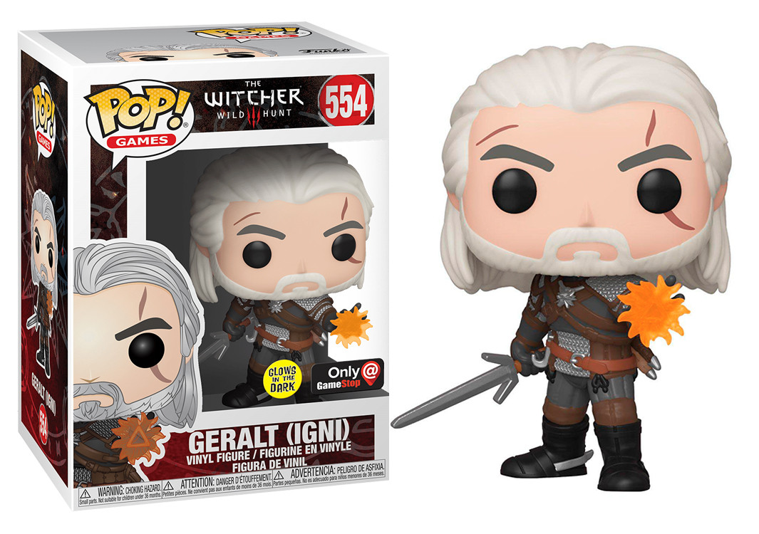 

Фигурка Эксклюзив GameStop Ведьмак The Witcher Геральт светящийся Funko Pop W G 554