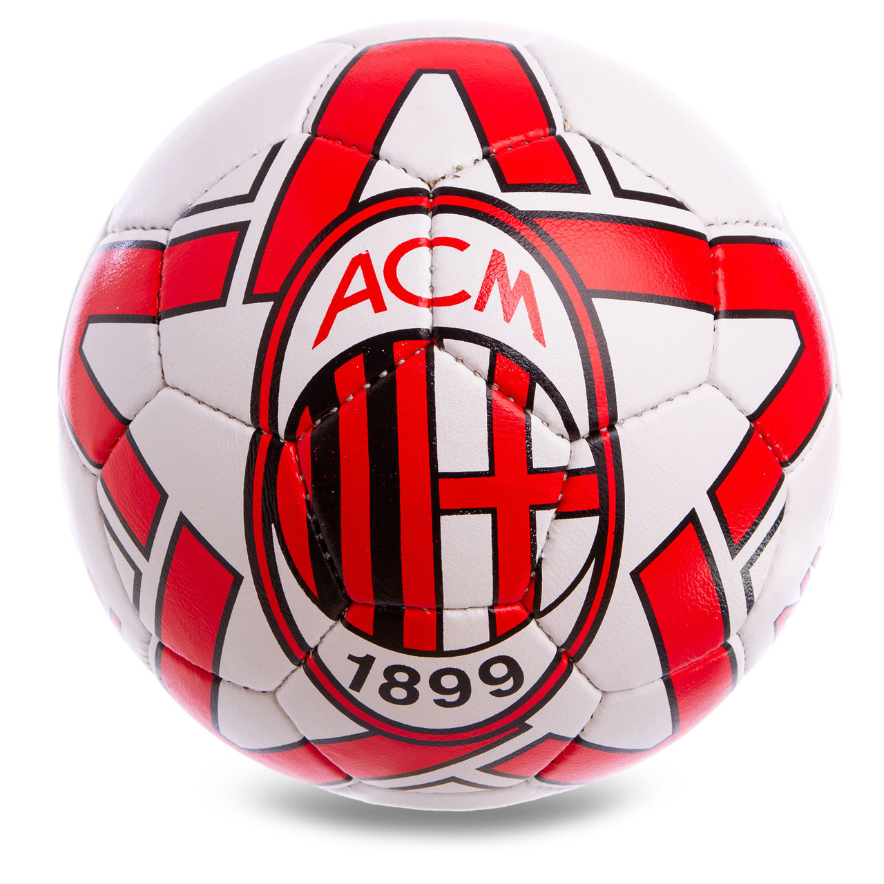 

Мяч футбольный Profi Grippy №5 AC Milan Милан FC FB-0598 White-Red-Black