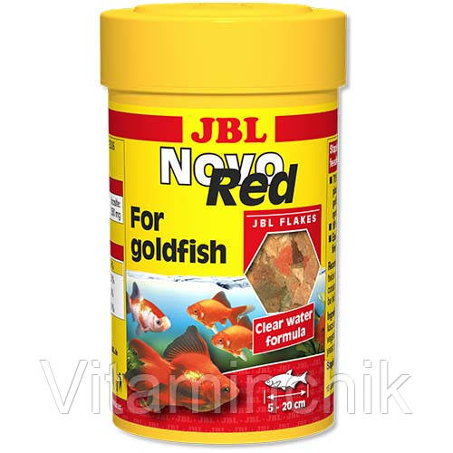 Основной корм в форме хлопьев JBL NovoRed для золотых рыбок, 100 мл