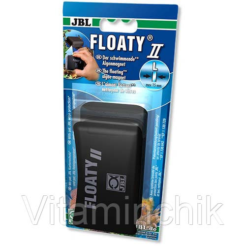 Плавающий магнитный скребок JBL Floaty II L для аквариумных стекол до 