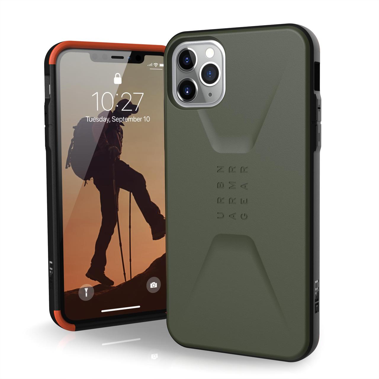 

Чехол UAG для iPhone 11 Pro Max Civilian, Olive Drab