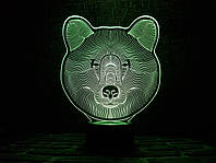 Змінна пластина для 3D ламп Ведмідь, фото 1