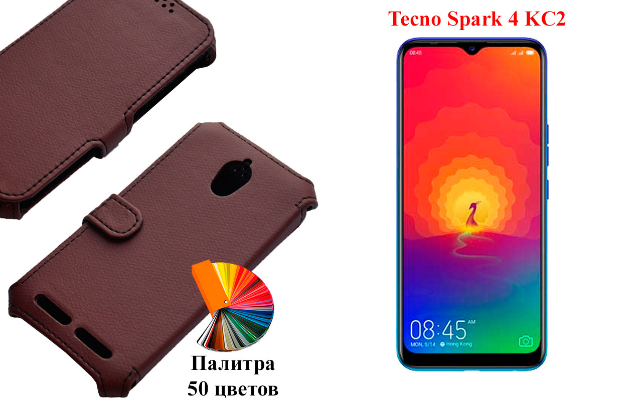 

Чехол-книжка с кредиткою Tecno Spark 4 KC2, Черный