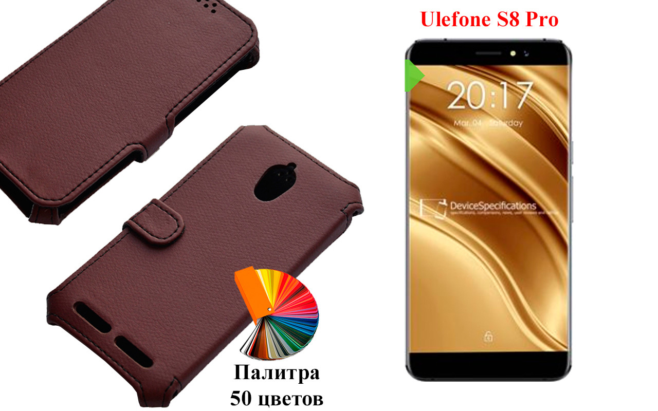 

Чехол-книжка с кредиткою Ulefone S8 Pro, Черный