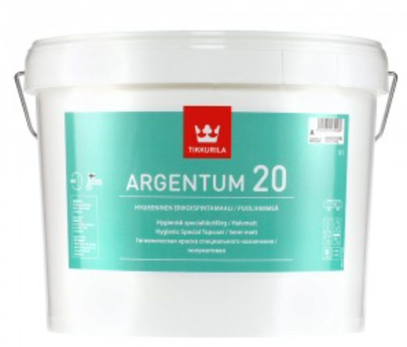 

Краска Argentum 20,Tikkurila, 9 л., база А,, Белый