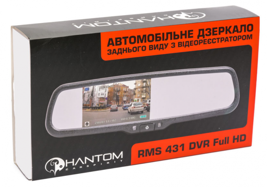 

Зеркало с видеорегистратором Phantom RMS-431 DVR Full HD-4B CHEVROLET, RAVON