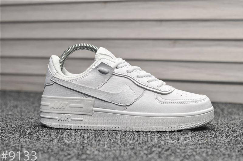 

Кроссовки женские Nike Air Force 1 Low 8 в стиле Найк Аер Форс, натуральная кожа, код ТD-9133. Белые 37, Белый