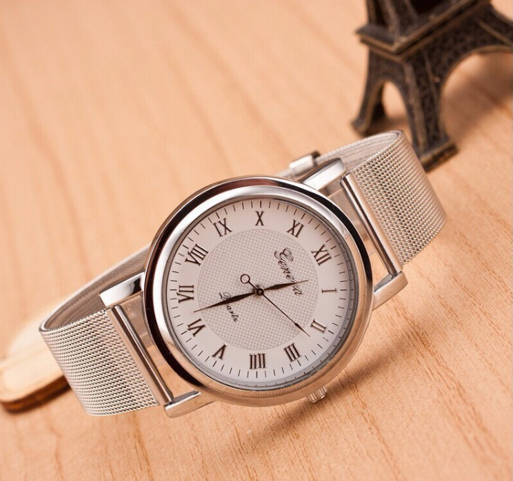 Женские наручные часы Geneva Золотой, Белый