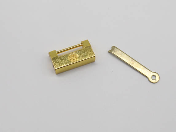 Колодка для шкатулок с ключиком. Цвет золото.  31х17мм, фото 2