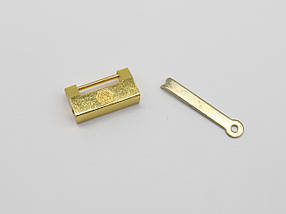Колодка для шкатулок с ключиком. Цвет золото.  31х17мм, фото 3