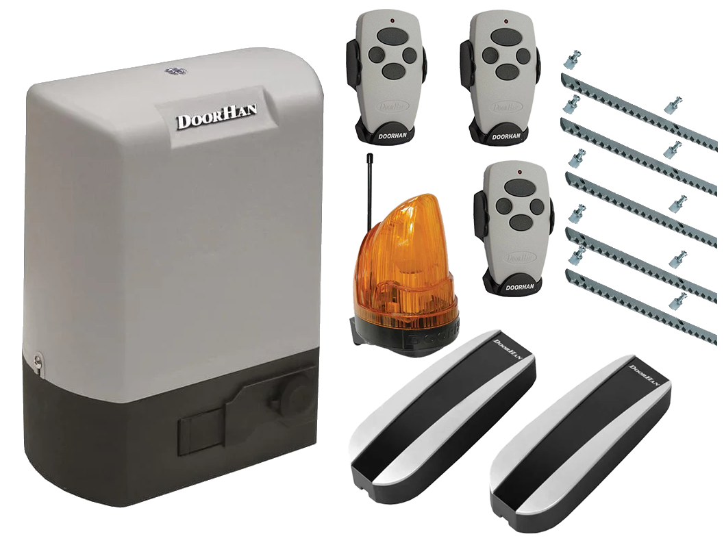 

Привод DOORHAN SL-800 для откатных ворот Фотоэлементы + лампа, 5 м, 3 шт.