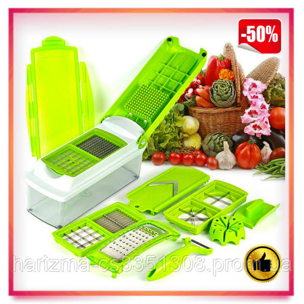 

Овощерезка найсер дайсер плюс Nicer Dicer Plus 12в1, Зелёный