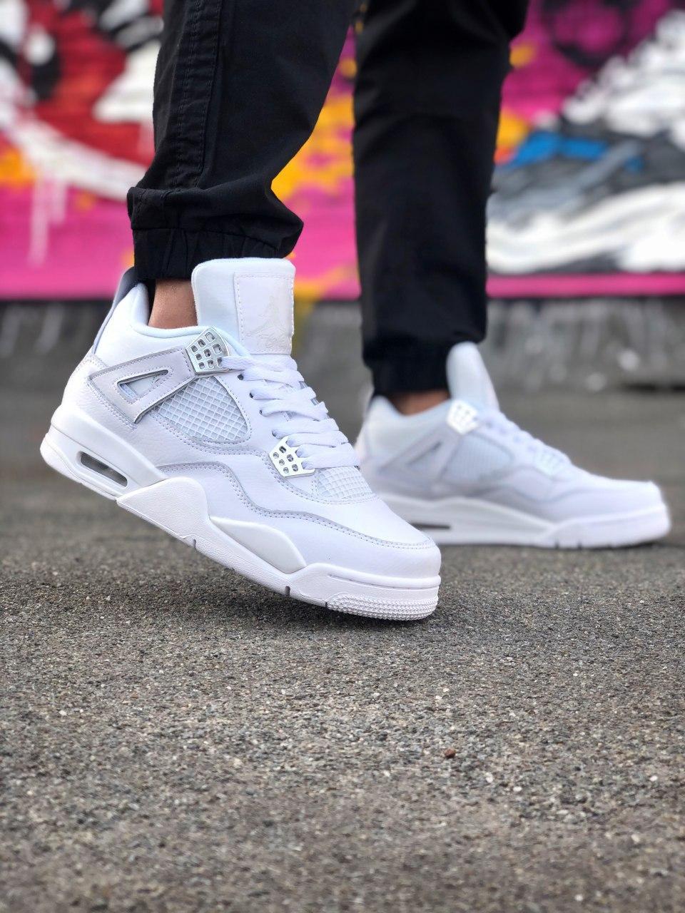 

Кроссовки в стиле Nike Air Jordan IV Retro White мужские, Белый