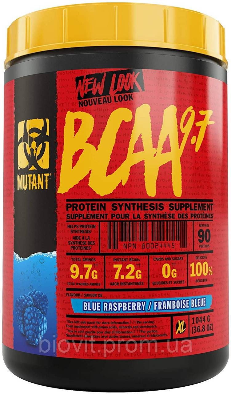 

Аминокислотный комплекс (Mutant BCAA 9.7) 1044 г со вкусом голубой малины