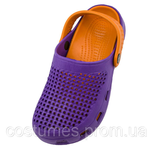 

Сабо женские "кроксы" из ЭВА "Like Crocs" (36,37,38,39,40,41) Фиолетово-оранжевый W0403202 38