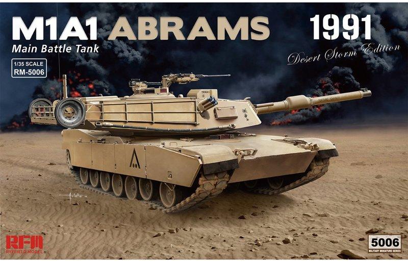 

1/35 M1A1 Abrams Gulf War 1991 сборная модель американского основого боевого танка 1/35 RFM 5006