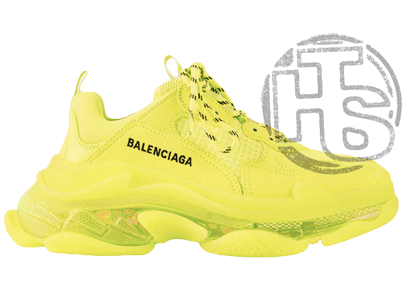 

Мужские кроссовки Balenciaga Triple S Clear Sole Fluo Yellow 544351 W2FF 17320 44, Желтый