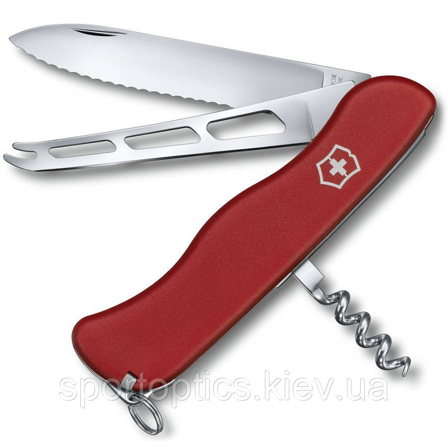 

Нож Victorinox Cheese Knife / 111мм, 6 функций, Красный