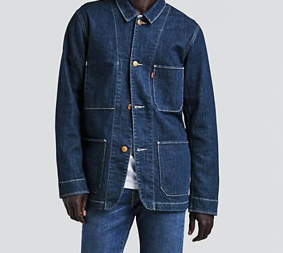 levi's engineer coat indigo